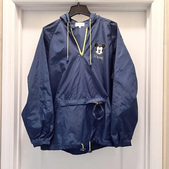 Disneyland-Hong Kong Micky Mouse Rain Jacket-Unisex-Pull Over Hooded-Size Large - Picture 4 of 16